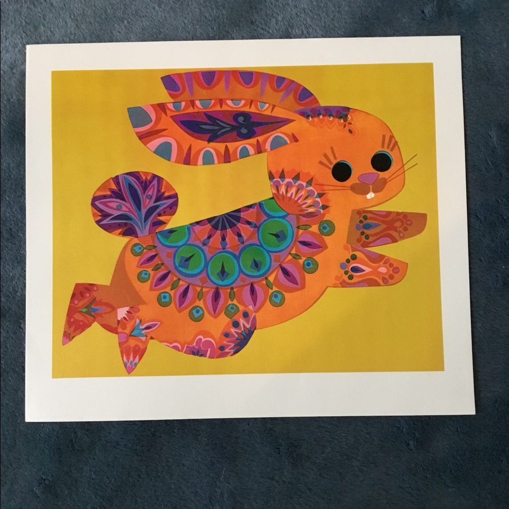 VTG MCM David Klein Bunny Print